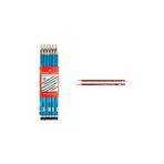Nacario Faber-Castell Köşeli Kurşun Kalem ve Kırmızı Kopya Kalem Seti (12'li + 12'li) - Çok Renkli