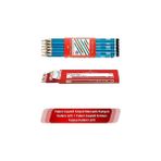 Nacario Faber Castell Köşeli Mercanlı Kurşun Kalem 12'li + Faber-Castell Kırmızı Kopya Kalemi - Çok Renkli
