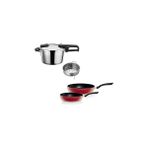 Nacario Fissler Vitaquick Düdüklü Tencere Set Kırmızı Tava 4,5 Litre