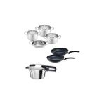 Nacario Fissler Vitaquick Edition 4,5 Litre Düdüklü Tencere + Profi Tencere Tava Set