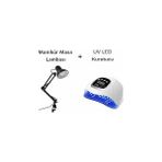 Nacario Fontenay Manikür Masa Lambası + Uv LED Kurutucu Seti, Beyaz