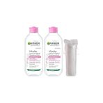 Nacario Garnier Skin Naturals Micellar Kusursuz Makyaj Temizleme Suyu (400 Ml) X2 & Makyaj Pamuk Hediyeli