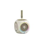 Nacario Genel Küp Tasarım Bluetooth Hoparlör, Pembe, Rgb LED Işıklı, Taşınabilir, Stres Çarkı Fonksiyonu, S
