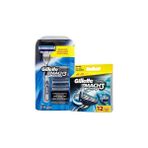 Nacario Gillette Mach-3 Turbo 1up Tıraş Makinesi + 16 Başlık - Çok Renkli