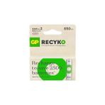 Nacario Gp Batteries Recyko 650 Aaa Ince Kalem Ni-Mh Şarjlı Pil, 1.2 Volt, 2'li Kart