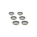 Nacario Guardini Anto Mini 6'lı Tart Kalıbı Silver Gold 12 Santimetre