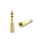 Nacario Kablo Jak Dönüştürücü - Çevirici Erkek 6.5mm - Dişi 3.5mm Siyah Fiş Çevirici Stereo