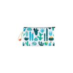 Nacario Kaktüs Çiçek Desenli Kalemlik Fermuarlı Makyaj Çantası Orta Boy 12CM x 20CM