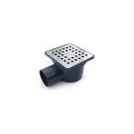 Nacario Kare Yer Süzgeci 10X10 Paslanmaz Çelik 45 mm Zemin Süzgeci Banyo Duş Tuvalet Su Tahliye Izgarası