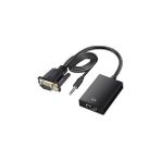 Nacario Kenly VGA To HDMI Adaptör (Vga → Hdmi) Görüntü Ses Aktarıcı Dönüştürücü – USB Güç Destekli