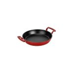 Nacario Lava Döküm Yuvarlak Kulplu Yumurta Sahanı Tava, 16 Cm, Siyah