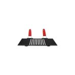 Nacario Lava Metal Döküm Mangal Izgarası, Çift Silikon Kulplu, 40 x 25 x 0.7 cm