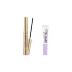 Nacario L'oreal Paris Telescopic Gold Maskara - Siyah & Super Lock Brow Glue Kaş Sabitleyici Maskar - Çok Renkli