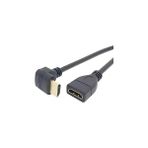 Nacario Lunatic 5060 HDMI Dişi Erkek Uzatma 90 Derece Dirsek Kablosu 15CM