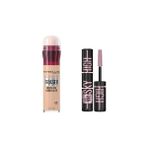 Nacario Maybelline New York Instant Anti Age Eraser Kapatıcı, 01 Light, 6.8 ml & Mini Lash Sensati - Çok Renkli