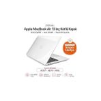 Nacario Mcstorey Macbook Air 13 Inç Kılıf Parlak Kristal Beyaz Düz Desenli Koruyucu Sert Kapak A2337 M1 202
