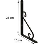 Nacario Mey Ithalat® Ferforje Raf Altı No:3 Siyah