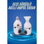Nacario Mey Ithalat® Gece Görüşlü Akıllı Dönebilen Ev Kamerası Ampül Kamera