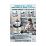 Nacario Mey Ithalat® Jt0 Konik Mandren Seti | 0.3-4mm Hassas Matkap Ucu Tutucu Anahtarlı 723172