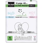 Nacario Mey Ithalat® Natural Double Soft Bebek Bezi Ultra Paket 6 Beden 62 Adet