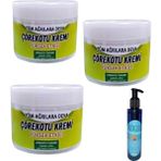 Nacario Muzicevi Çörek Otu Kremi 100 ml x 3 Adet / Çilekli Vücut Masaj Bakım Yağı 125 ml - 1li