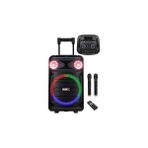 Nacario MXR-1100 Taşınabilir Seyyar Mikrofonlu Işıklı Akülü Ses Sistemi Hoparlör (1100 Watt)