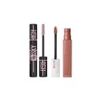 Nacario New York Lash Sensational Sky High Cosmic Black Maskara + Super Stay Matte Ink Likit Mat