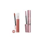Nacario New York Lash Sensational Sky High Maskara + Super Stay Matte Ink Unnude Likit Mat Ruj -