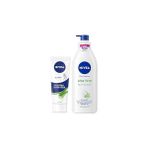 Nacario Nivea Aloe Vera Vücut Losyonu, 400 Ml, Normal/kuru Ciltler Için + Nivea Yatıştırıcı El Kremi 75 Ml,