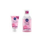 Nacario Nivea Aqua Organik Gül Suyu Içeren Makyaj Temizleme Jeli 150 ml + Çift Fazlı Temizleme Suyu 40
