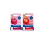 Nacario Nivea Kiraz Dudak Bakım Kremi, Kiraz Kokusu 4,8gr + Nivea Çilek Dudak Bakım Kremi 4.8 G, Çilek Koku