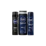 Nacario Nıvea Men Erkek Damat Çeyiz Bohça Seti, Banyo ve Duş Jeli 500ML, Tıraş Jeli 200ML, Spre