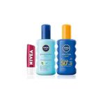 Nacario Nivea Sun Güneş Koruyucu Kişisel Bakım Seti,güneş Kremi 200 Ml,güneş Sonrası Sprey,dudak Bakım Krem