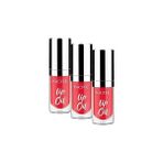 Nacario Note Cosmetics Lip Oil 40 Sugar Red Nemlendirici Parlatıcı Dudak Bakım Yağı, Kırmızı (3 Paketi)