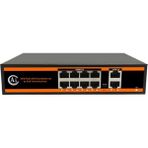 Nacario Novacom ND1P802ALF-8*10/100M Bıt Ports 2*10/100M Uplink Port Watchdog Poe Switch