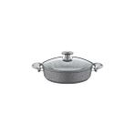 Nacario Oms Granit Karnıyarık Tencere 22X7 Gri Cam Kapak - 152.3310.01.02-22-GRİ
