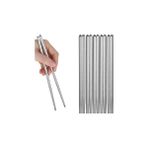 Nacario Orret Home 5 Çift Paslanmaz Çelik Chopsticks – Metal Çin Yeme Çubuğu Seti, Kaymaz Sus