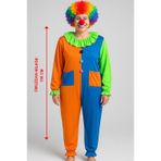 Nacario Palyaço Kostüm Seti 150 Cm (Peruk + Burun + Kostüm)
