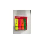 Nacario Penmark Neon Fosforlu Kalem HS-505, Sarı, Pembe, Turuncu, Yeşil, Kesik Uç, 1-5 Mm, 4'lü Set