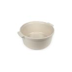 Nacario Peugeot - Seramik Yuvarlak Sufle Kalıbı - 24 cm x 22 cm x 9,7 cm - Kapasite: 2,4 L - Ekru