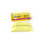 Nacario Post-It Süper Yapışkan Notlar, 2x Yapıştırma Gücü, 3x3 Inç, Kanarya Sarı, 24-Pedler/dolap Paketi (6