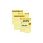 Nacario Post-It Süper Yapışkan Şövale Pedi, 63,5 cm x 76,2 cm Yaprak, Çizgili Sarı Kağıt, 30 Yaprak/ped, 4
