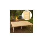 Nacario Pratikoutdoor Katlanır Kamp, Piknik Bahçe Masası 55X110 cm - Ham Naturel Renk