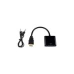 Nacario Sanec HDMI To VGA Dönüştürücü + Ses Kablosu Siyah - Siyah