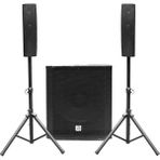 Nacario Shile PRZZ12A Aktif Ses Sistemi 15" Subwoofer 2 Adet Satellite Stand Hoparlör 350W Rms, Mdf Kasa, B - Seçenek