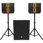 Nacario Shile Przz12Au 1200W Rms Aktif Ses Sistemi 18" Subwoofer 120Oz 4 Satellite Kule Seti Dsp Kontrollü B