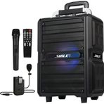 Nacario Shile Sl-2017 50 Watt Taşınabilir Seyyar Aktif Amfi Hoparlör Kablosuz El + Yaka Mikrofonlu Usb+Sd+Bt