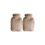 Nacario Sicak Su Torbasi 2 Adet,yan Cepli Bej Peluş Termofor 27X17X2CM 750ML