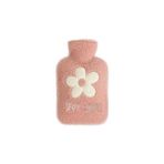 Nacario Sicak Su Torbasi Peluş Papatya Desenli Pembe 21X13,5X2CM 500 ml