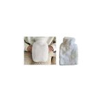 Nacario Sicak Su Torbasi Yan Cepli Beyaz Peluş Termofor 27X17X2CM 750ML